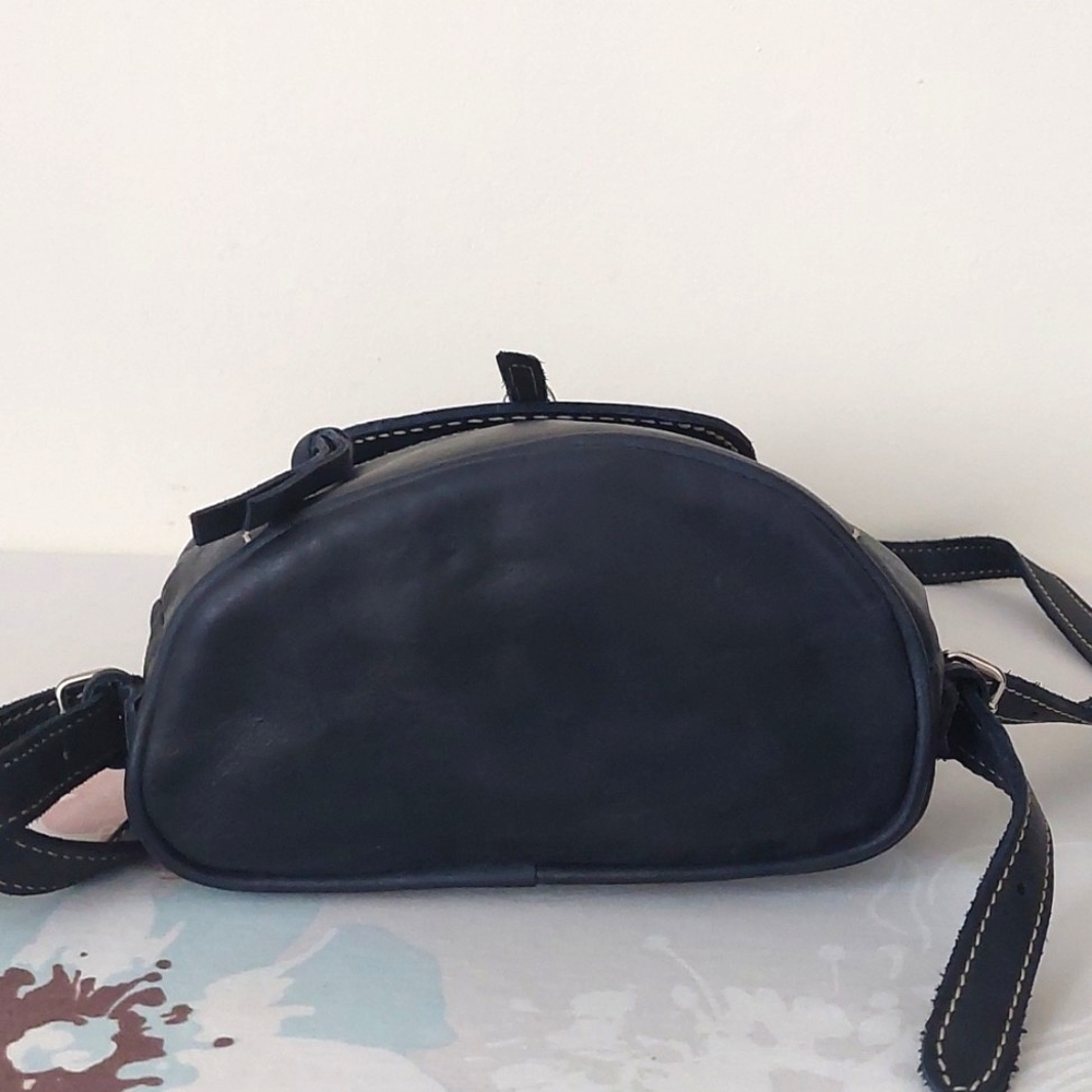 Vintage roots mini deep navy blue backpack - Picture 6 of 14